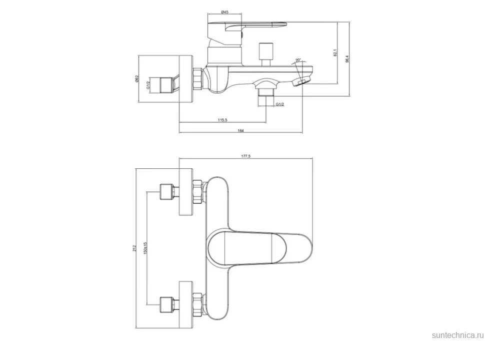Комплект для ванной AQUATEK Ника AQ1830CR 3 в 1, хром