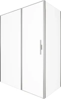 Душевой уголок Allen Brau Priority 160x90, профиль серебро браш, стекло прозрачное