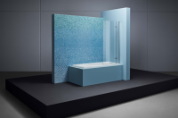 Стальная ванна Bette BetteOcean AR 170x75 см, встраиваемая, на ножках, перелив спереди, с антискользящим покрытием, с шумоизоляцией