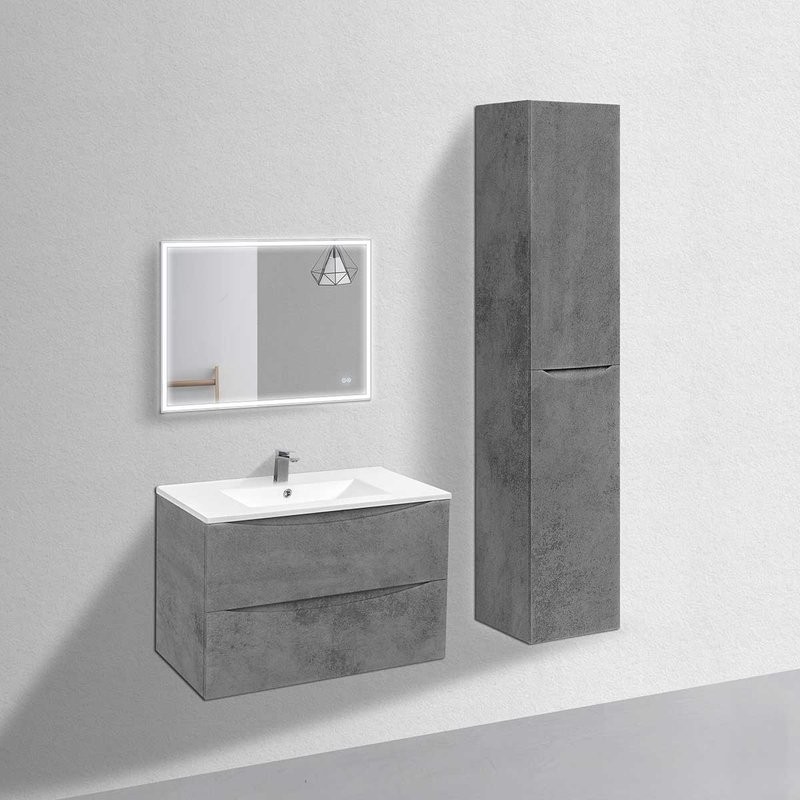 Тумба с раковиной Vincea Mia 80 бетон, раковина VBS-13980