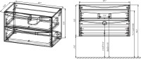Тумба с раковиной Vincea Mia 80 бетон, раковина VBS-13980