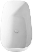 Ванна из искусственного камня Vincea VBT-6S02MW 170x75 см, отдельностоящая, матовая белая, овальная, со сливом-переливом
