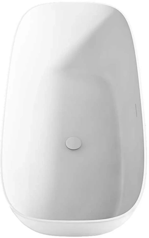 Ванна из искусственного камня Vincea VBT-6S02MW 170x75 см, отдельностоящая, матовая белая, овальная, со сливом-переливом