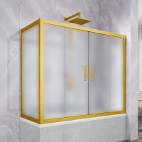 Шторка на ванну Kubele DE019 PR4-MAT-BR 170х70 см, профиль бронза