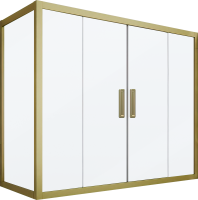 Шторка на ванну Kubele DE019 PR4-MAT-BR 170х70 см, профиль бронза