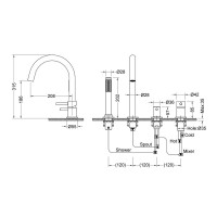 Смеситель на борт ванны Timo Saona 2320/19Y розовое золото Смеситель на борт ванны Timo Saona 2320/19Y розовое золото
