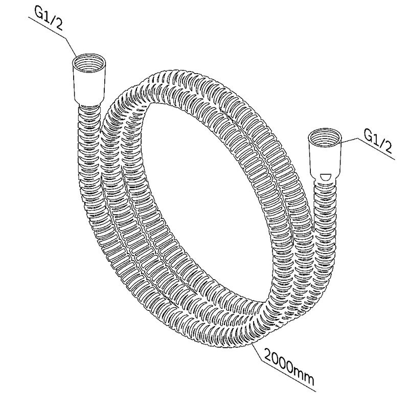 Душевой шланг AM.PM F0420D00 нержавеющая сталь