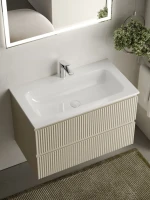 Тумба с раковиной Sancos Snob R 80 см, beige soft