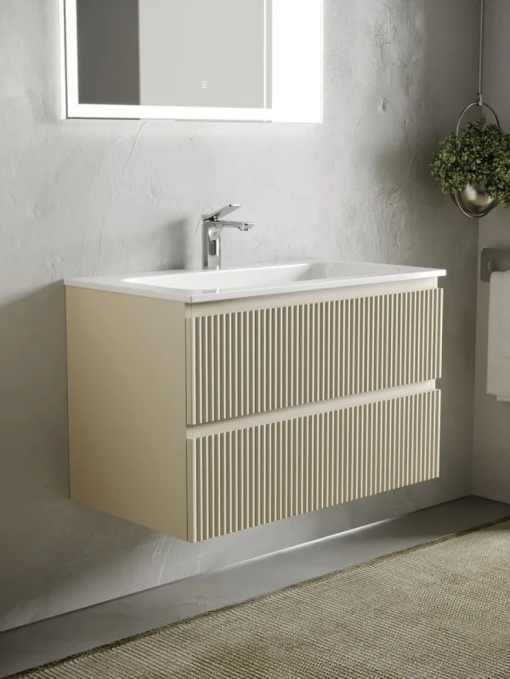 Тумба с раковиной Sancos Snob R 80 см, beige soft