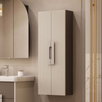 Шкаф-пенал для ванной AQUATON Ар-Деко 40 2 дверцы, кашемир