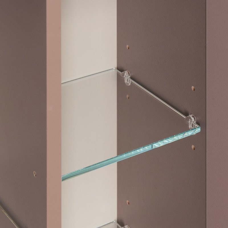 Шкаф-пенал для ванной AQUATON Ар-Деко 40 2 дверцы, кашемир