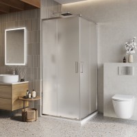 Душевой уголок BelBagno Luce A-2-90-P-Cr 90x90, профиль хром, стекло рифленое