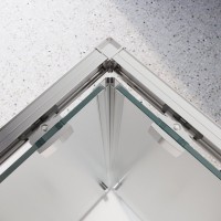 Душевой уголок BelBagno Luce A-2-90-P-Cr 90x90, профиль хром, стекло рифленое
