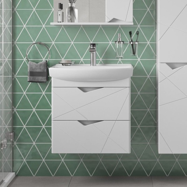 Тумба под раковину SanStar Линни 60 подвесная, белая