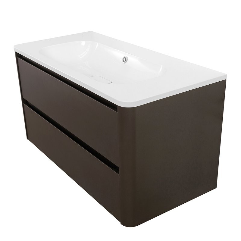 Мебель для ванной комнаты Cezares Relax 100 подвесная, 2 ящика, оружейная сталь