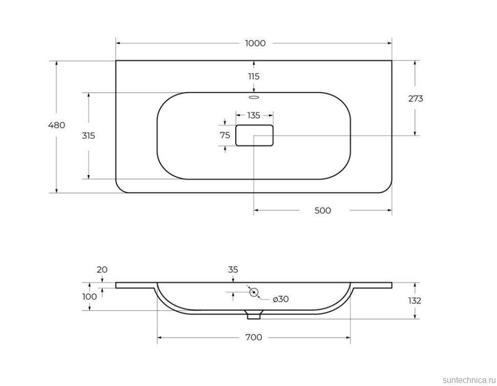 Мебель для ванной комнаты Cezares Relax 100 подвесная, 2 ящика, оружейная сталь