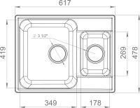 Мойка кухонная GranFest Quarz Z09 черный Мойка кухонная GranFest Quarz Z09 черный
