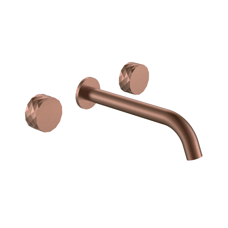 Смеситель для раковины Boheme Stick diamond 152-2-BRB С ВНУТРЕННЕЙ ЧАСТЬЮ, brushed bronze