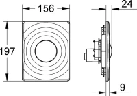 Кнопка смыва Grohe Surf 38574000, хром Кнопка смыва Grohe Surf 38574000, хром