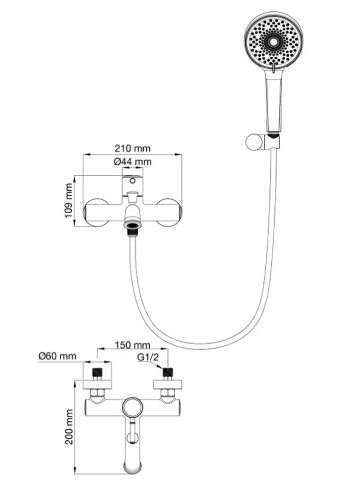 Смеситель для ванны с душем Wonzon & Woghand Tor WW-88037073-RG розовое золото