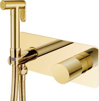 Гигиенический душ Boheme Stick 127-GG.2 со смесителем, С ВНУТРЕННЕЙ ЧАСТЬЮ, gold, touch gold