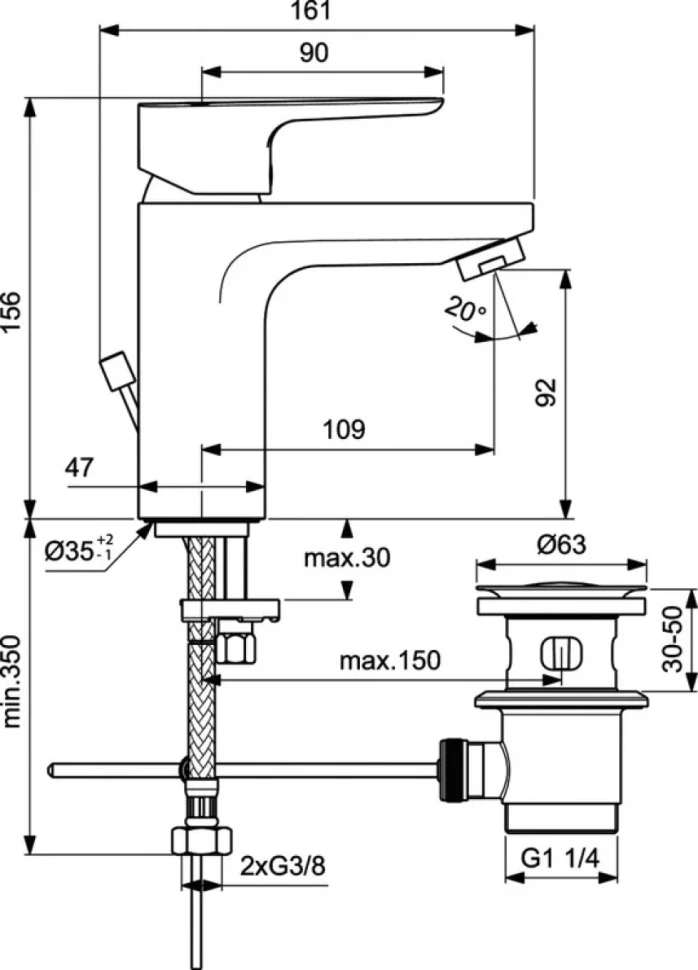 Комплект для ванной Ideal Standard Ceraplan III BD005AA