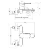 Смеситель для ванны с душем AQUATEK Ника AQ1840CR хром Смеситель для ванны с душем AQUATEK Ника AQ1840CR хром