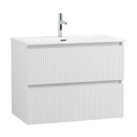 Мебель для ванной комнаты BelBagno Uno 90 подвесная, 2 ящика, bianco opaco
