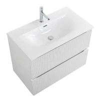 Мебель для ванной комнаты BelBagno Uno 90 подвесная, 2 ящика, bianco opaco