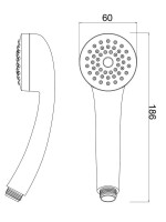 Душевая лейка РМС LE01W белый