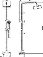 Душевая стойка Bravat Opal F9125183CP-A-RUS