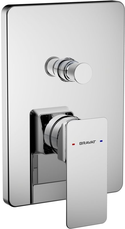 Встраиваемый смеситель для душа и ванны Bravat Phillis PB856101CP-2-ENG