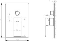 Встраиваемый смеситель для душа и ванны Bravat Phillis PB856101CP-2-ENG