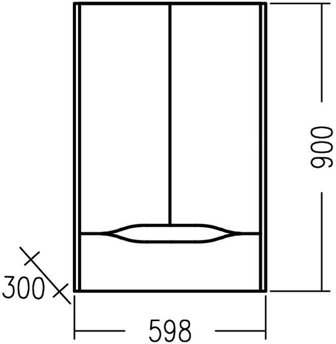 Шкаф СанТа Сатурн 60 с 1 ящиком, белый, дуб австрийский