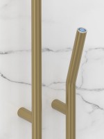 Полотенцесушитель электрический Сунержа Локон 32-0887-1612 160x10 см, подключение справа, скрытое подключение справа, золотой шелк, I-образный