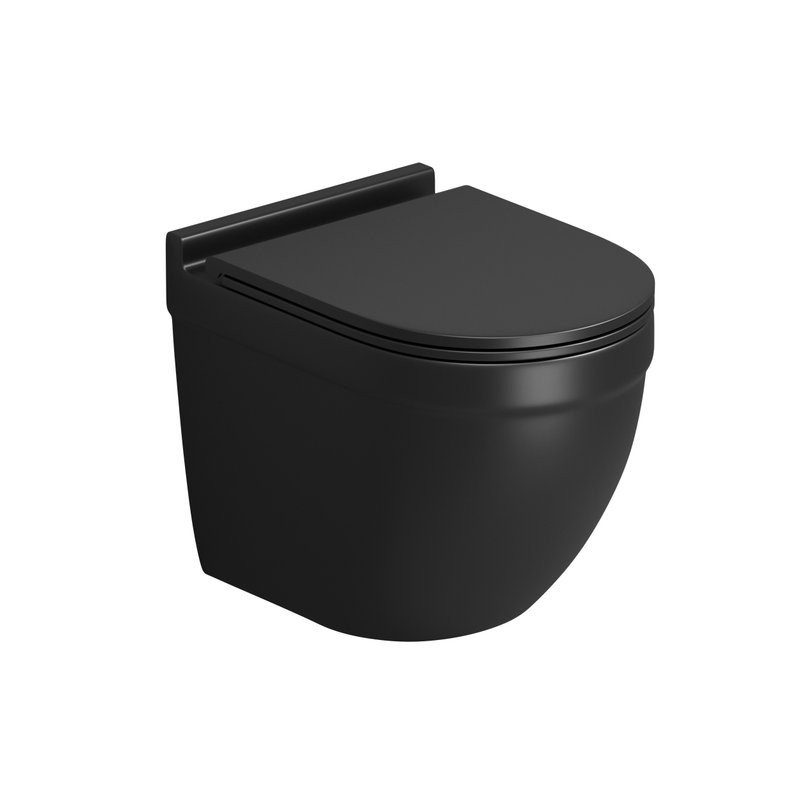 Унитаз подвесной Grossman GR-4483BMSQ с микролифтом, черный матовый