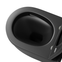 Унитаз подвесной Grossman GR-4483BMSQ с микролифтом, черный матовый