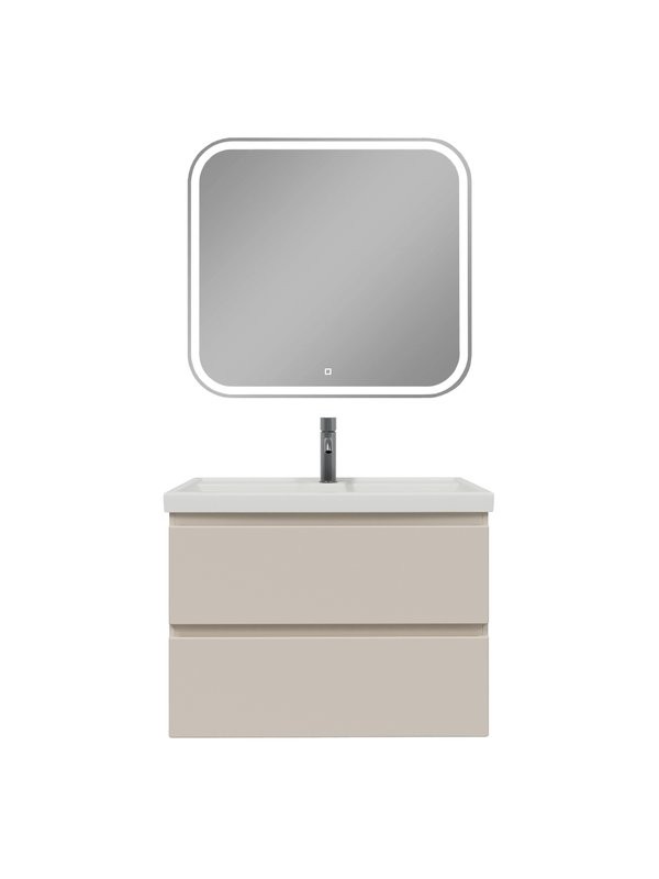 Мебель для ванной комнаты SanStar Riana 80 подвесная, cappuccino, раковина Como 80