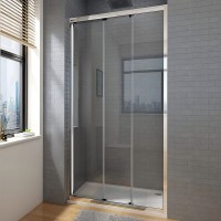 Душевая дверь в нишу Veconi Vianno VN-28 110 см, профиль хром, стекло прозрачное