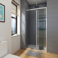 Душевая дверь в нишу Veconi Vianno VN-28 110 см, профиль хром, стекло прозрачное