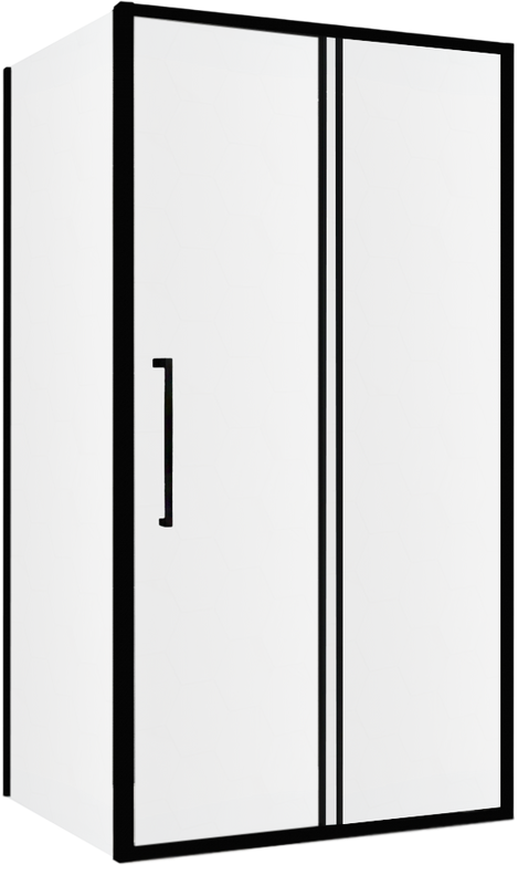 Душевой уголок Abber Schwarzer Diamant AG30170BMH-S90BM 170x90, профиль черный,  стекло матовое