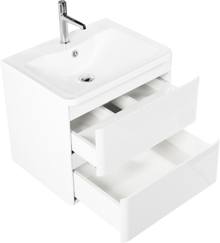 Тумба с раковиной BelBagno Albano 70 подвесная, bianco lucido