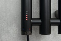 Полотенцесушитель электрический Сунержа Терция 4.0 31-0884-1206 120x15 см, подключение слева, скрытое подключение слева, матовый черный, I-образный