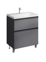 Тумба под раковину без столешницы Grossman Меркадо 70 напольная, матовый графит