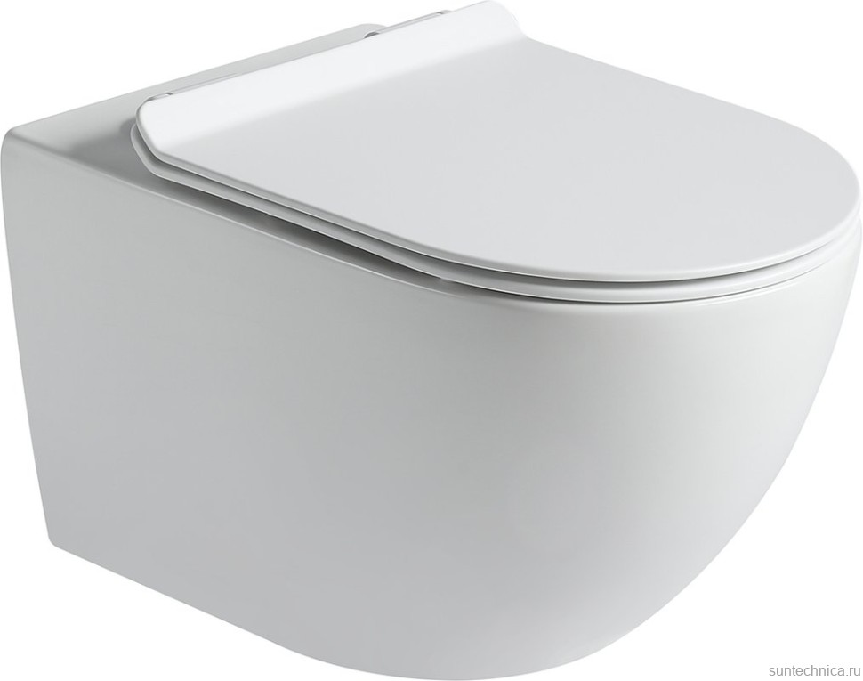 Унитаз подвесной SantiLine SL-5002T-MW белый матовый