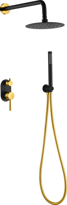 Душевой комплект Boheme Uno 464-BG С ВНУТРЕННЕЙ ЧАСТЬЮ, black gold