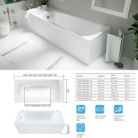 Акриловая ванна 1MarKa Elegance Премиум 140x70 см, пристенная, белая, с каркасом, с экраном, со сливом-переливом