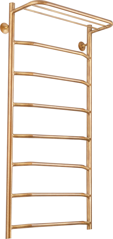 Полотенцесушитель водяной Secado Агата 3 105x55 см, бронза, лесенка, латунь, с полкой
