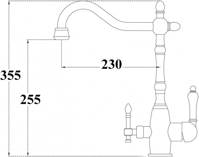 Смеситель для кухни Zorg ZR 312 YF-33-black