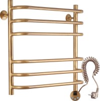 Полотенцесушитель электрический Secado Мерида 3 65x55 см, подключение справа, бронза, лесенка, латунь